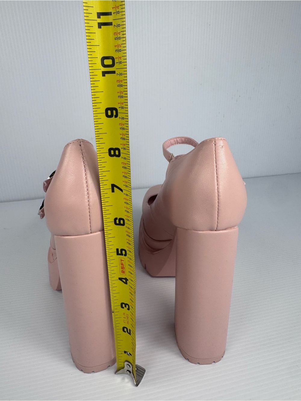 Azalea Wang Violina Pink Platform Heels | Chunky Block Heel Mary Jane Sz 8-11 - Picture 5 of 6